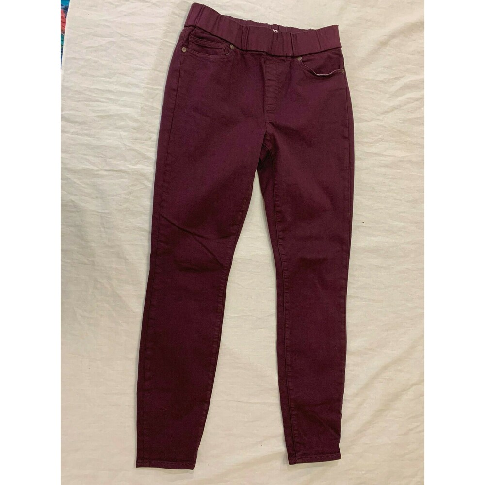 LANDS END WOMENS HIGH RISE PULL ON SKINNY JEANS JEGGING SIZE 8